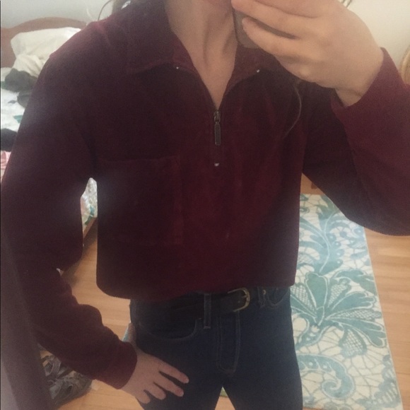 Vintage Cropped 3/4 Zip Up - Picture 2 of 2